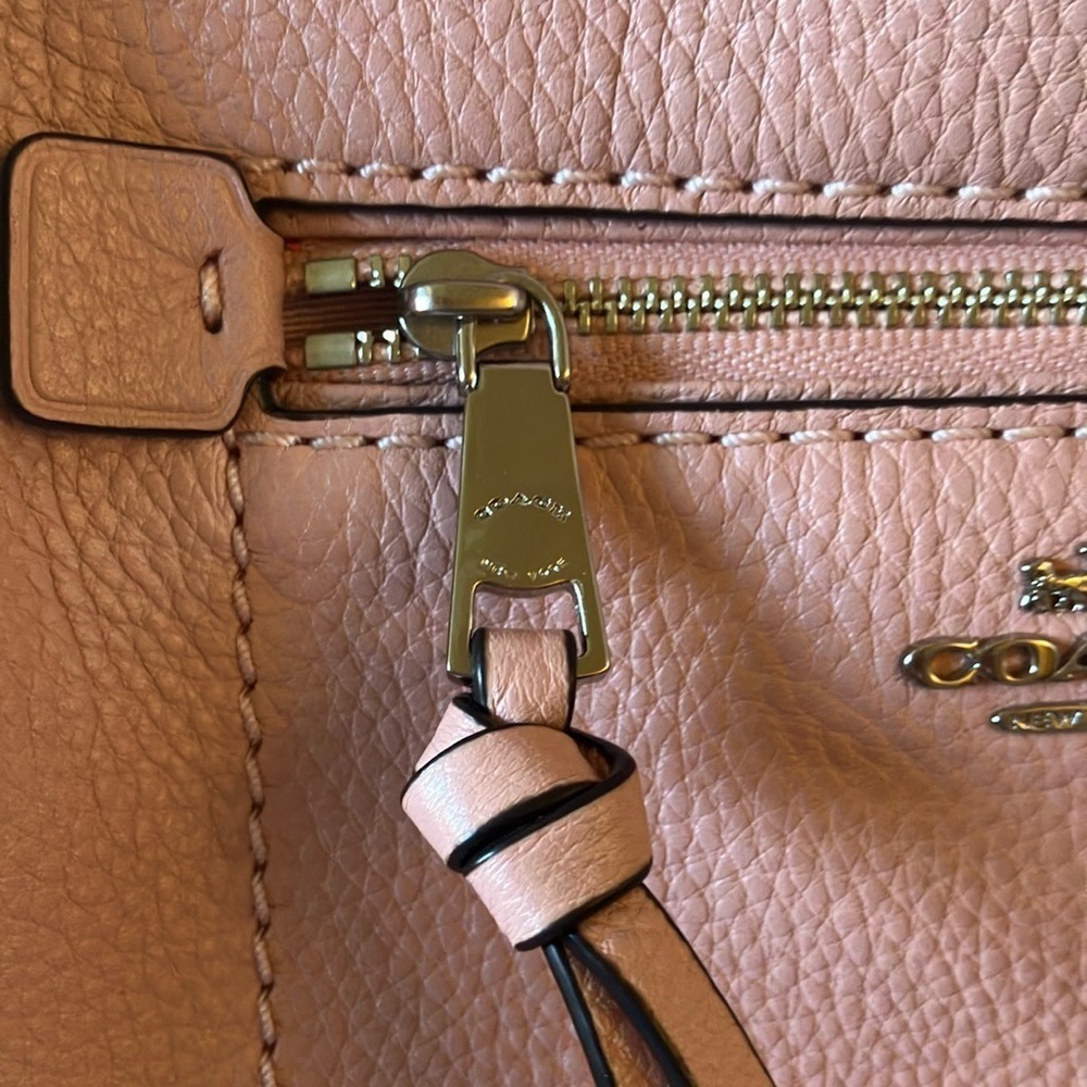 Coach: Pink Andi (F30530) Mini Leather Backpack- Silver Tone - Picture 6 of 16